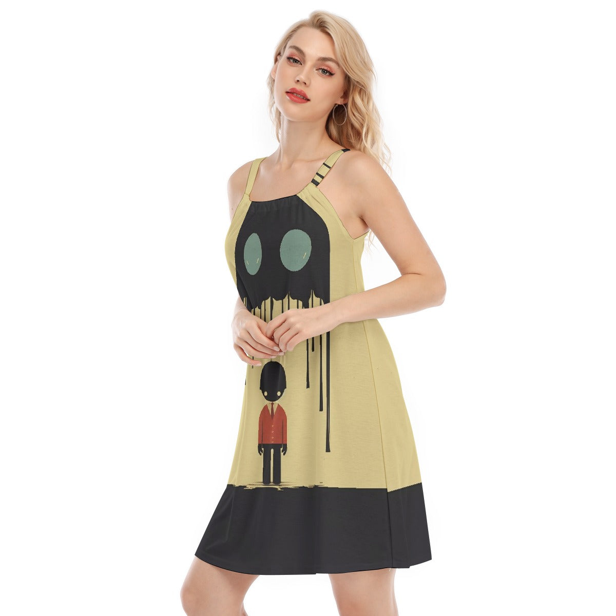 All-Over Print Women's O-neck Cami Dress