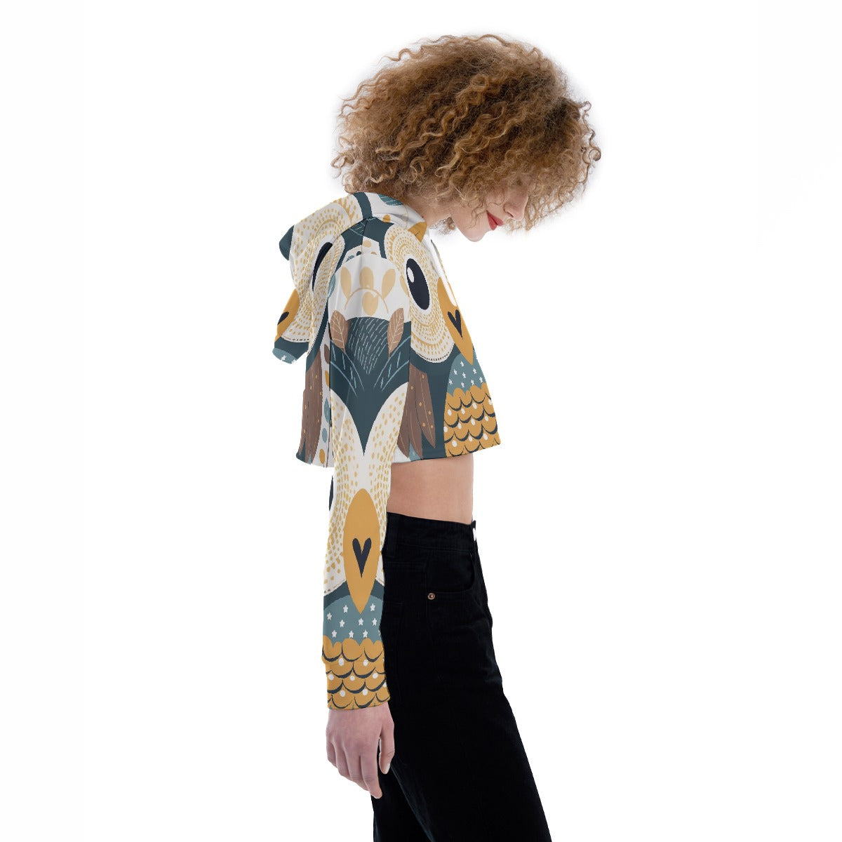All-Over Print Women's Crop Top Hoodie