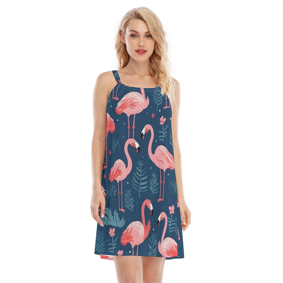 All-Over Print Women's O-neck Cami Dress