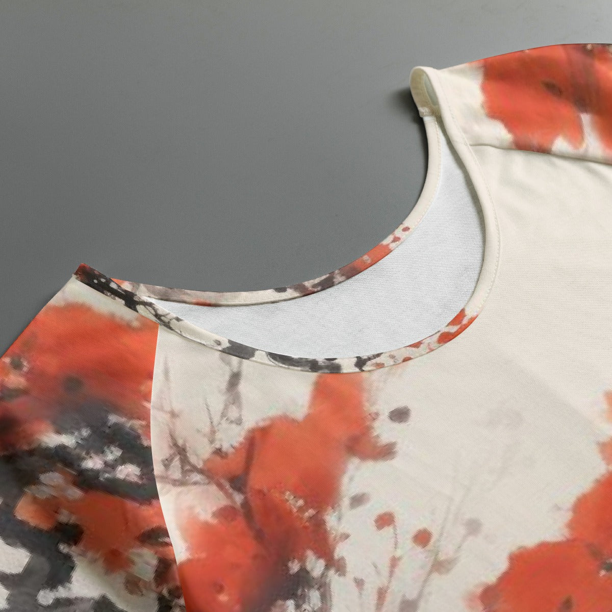 All-Over Print Women's Round Neck T-shirt With Raglan Sleeve