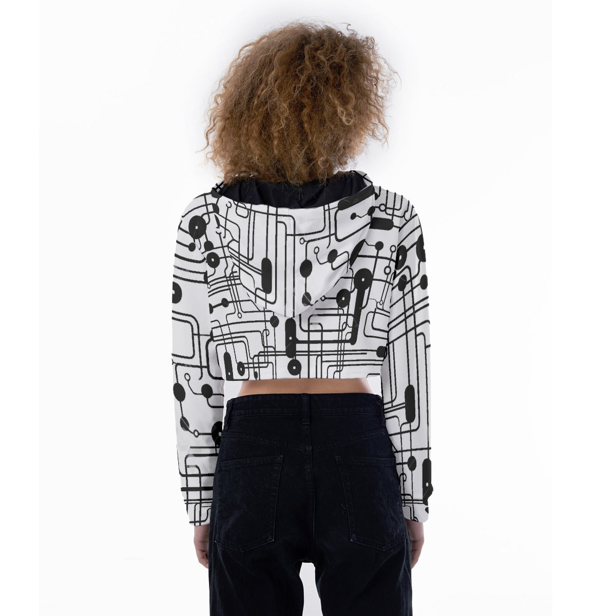 All-Over Print Women's Crop Top Hoodie