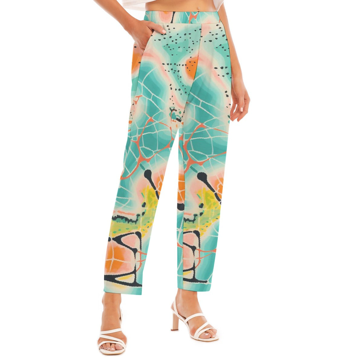 All-Over Print Women's Loose Straight-leg Pants