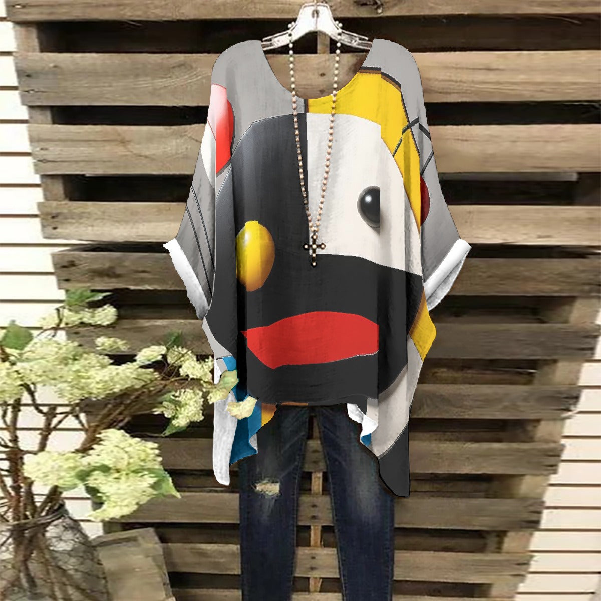 All-Over Print Women's Bat Sleeve Shirt