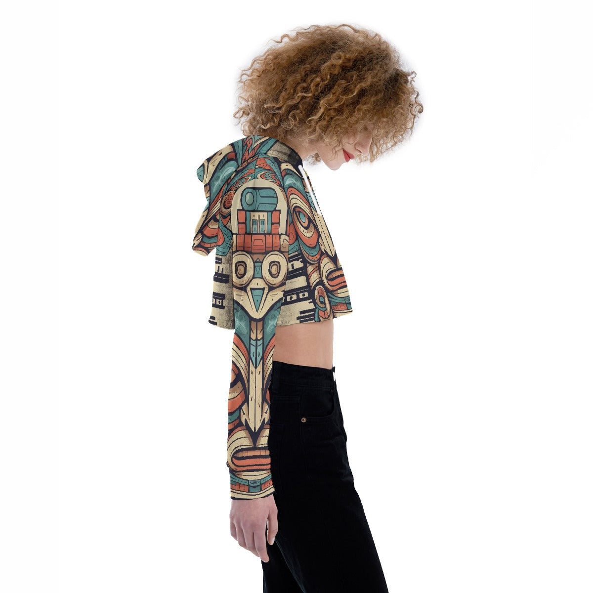 All-Over Print Women's Crop Top Hoodie