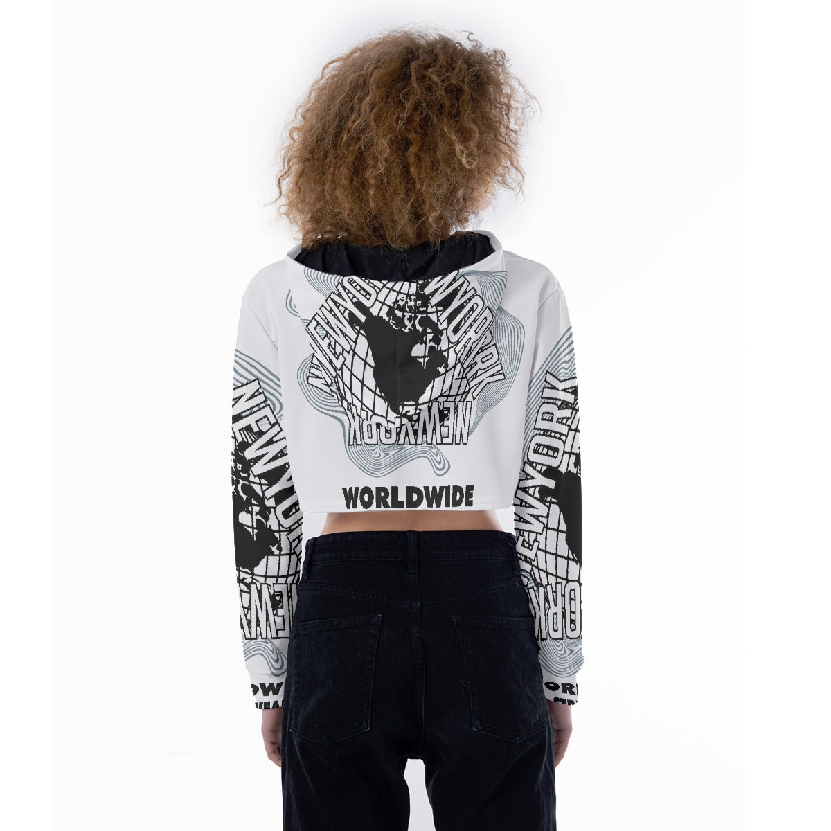 All-Over Print Women's Crop Top Hoodie