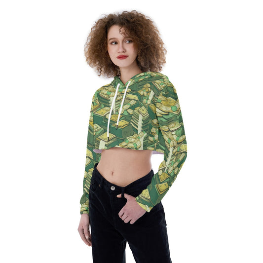 All-Over Print Women's Crop Top Hoodie