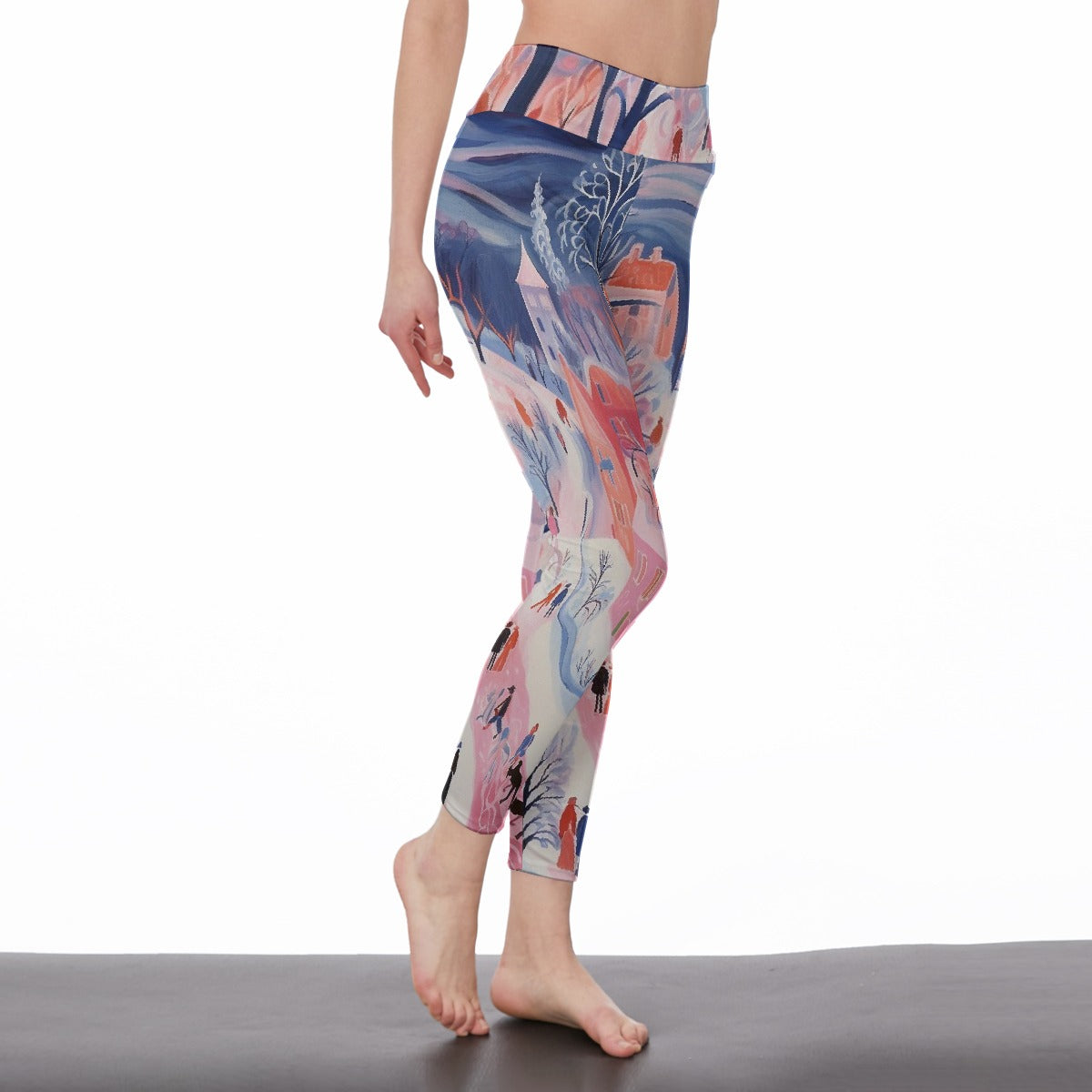 All-Over Print Women's High Waist Leggings | Side Stitch Closure