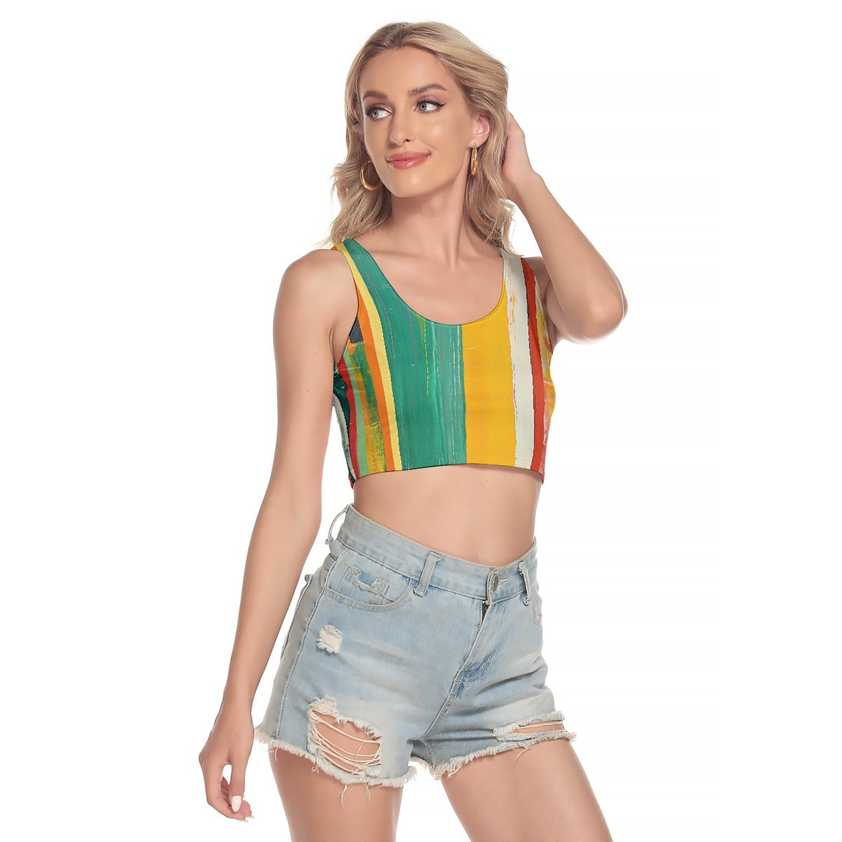All-Over Print Women's Sport Crop Tank Top