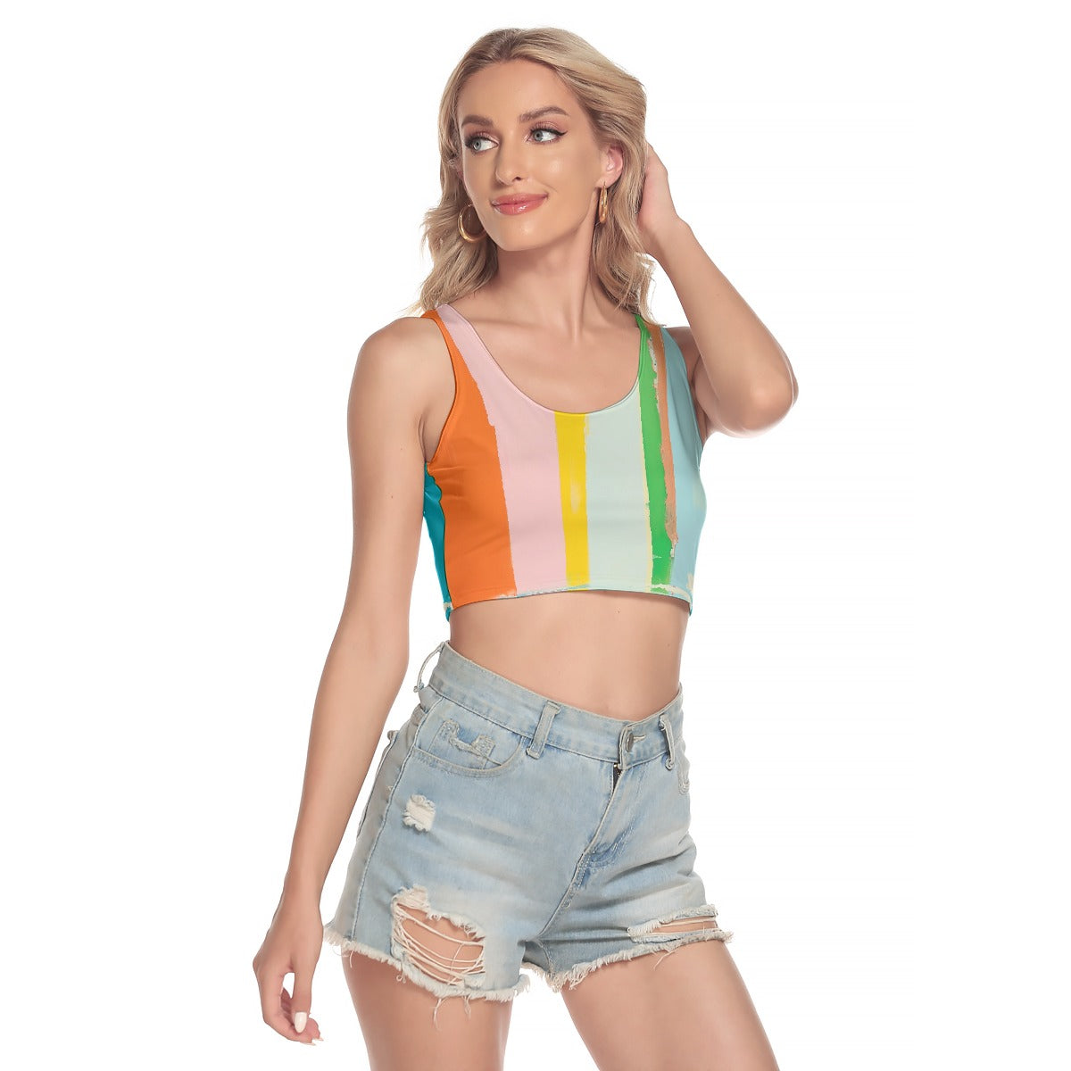 All-Over Print Women's Sport Crop Tank Top