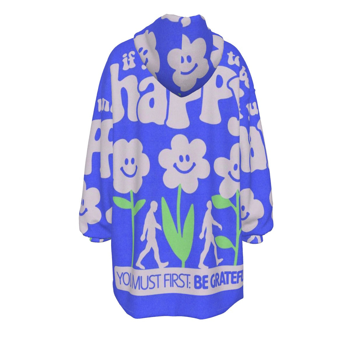 All-Over Print Women's Sherpa Fleece Hoodie Blanket