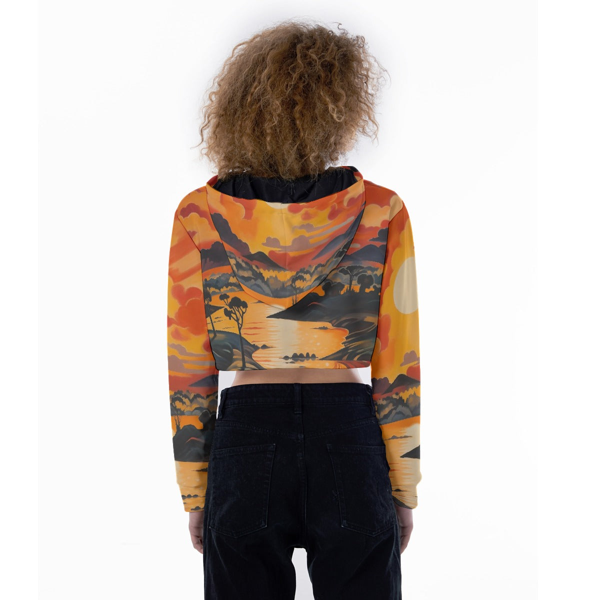 All-Over Print Women's Crop Top Hoodie
