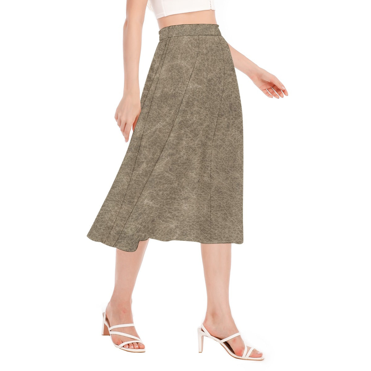 All-Over Print Women's Long Section Chiffon Skirt