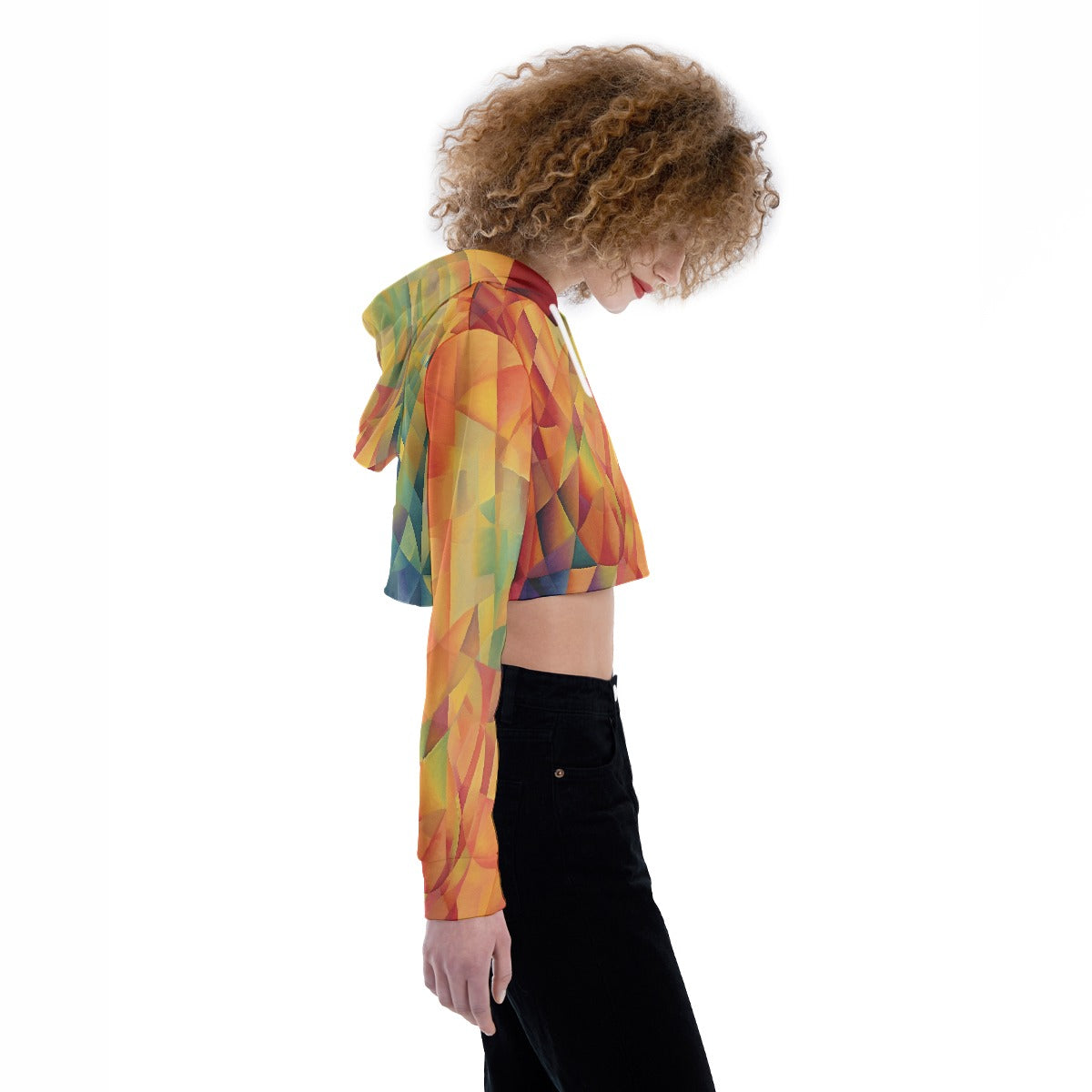 All-Over Print Women's Crop Top Hoodie