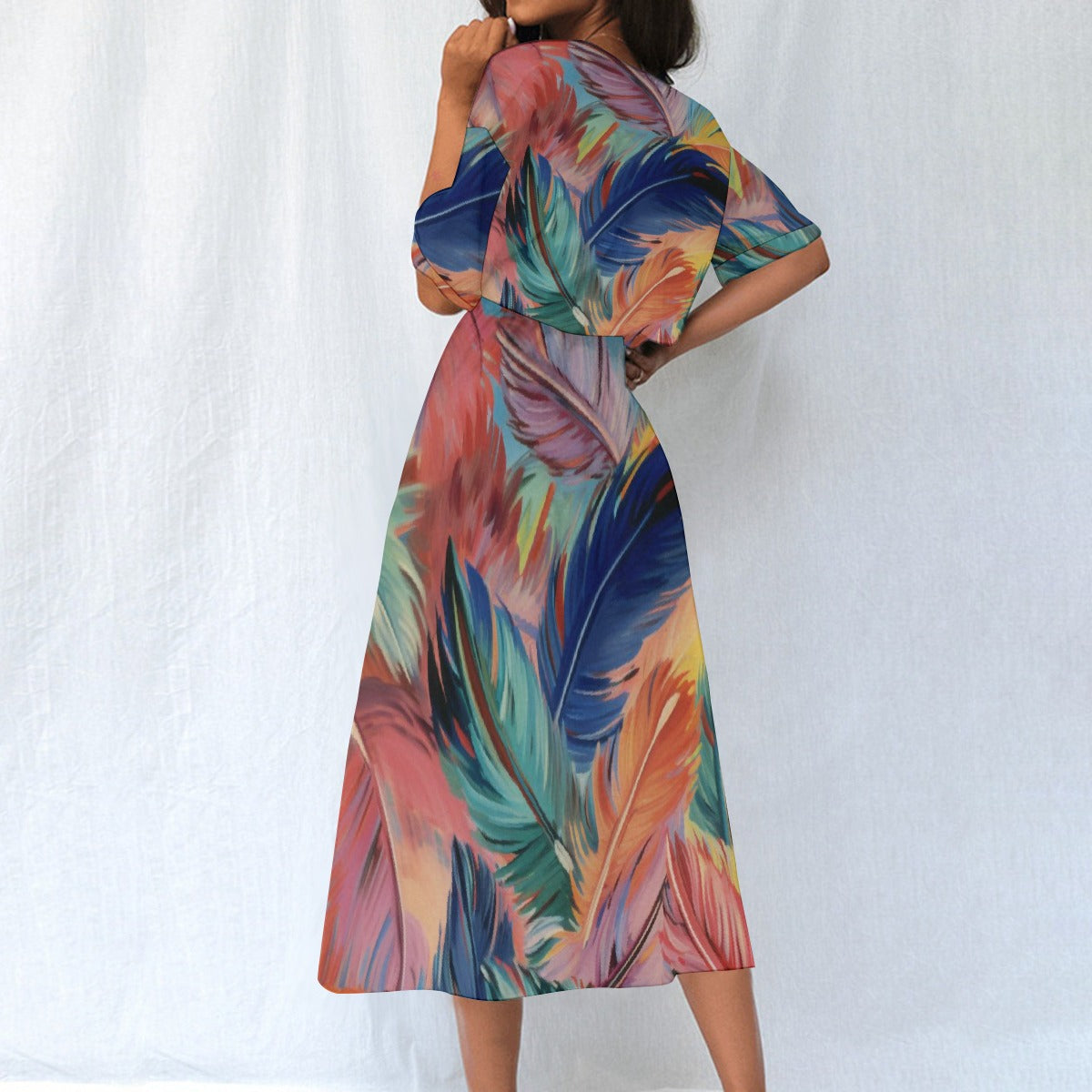 All-Over Print Women's Elastic Waist Dress