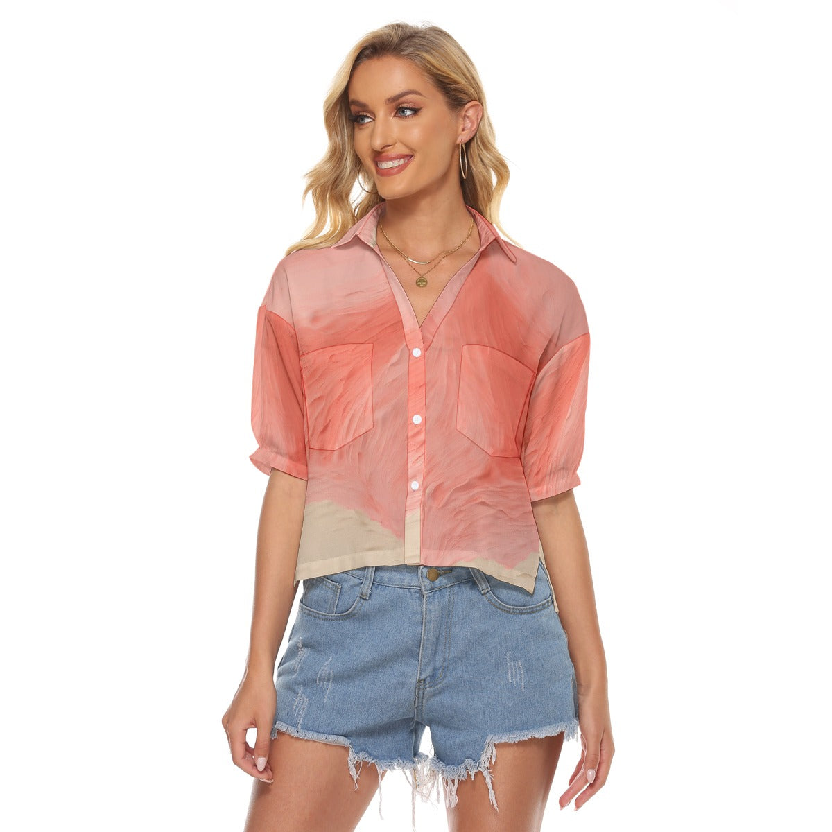 All-Over Print Women's V-neck Shirts