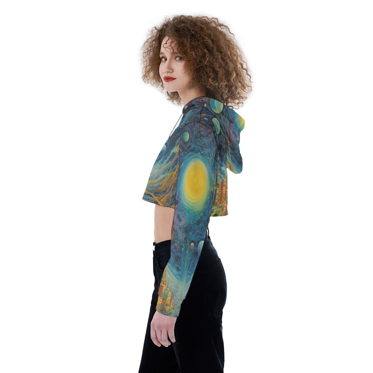 All-Over Print Women's Crop Top Hoodie