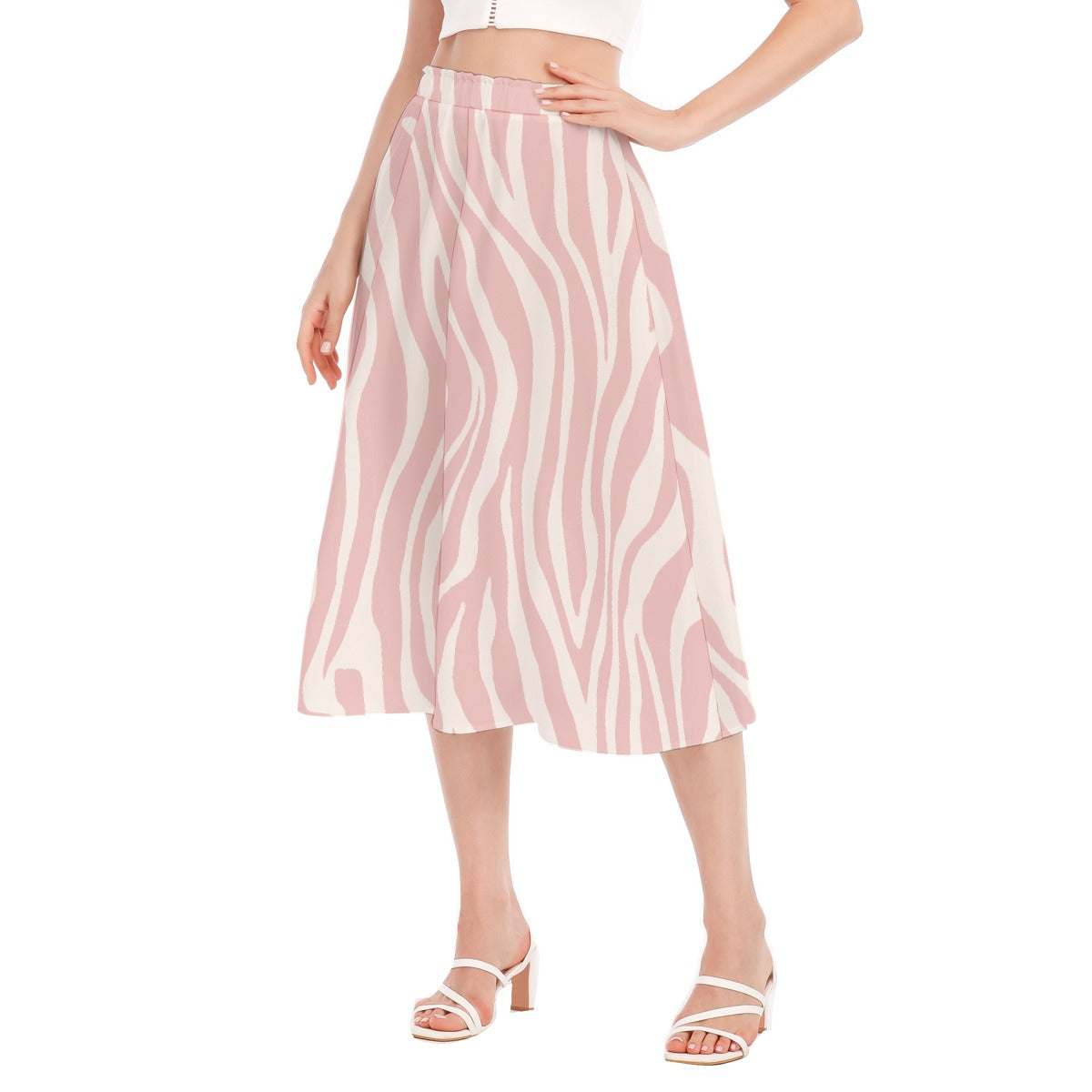 All-Over Print Women's Long Section Chiffon Skirt