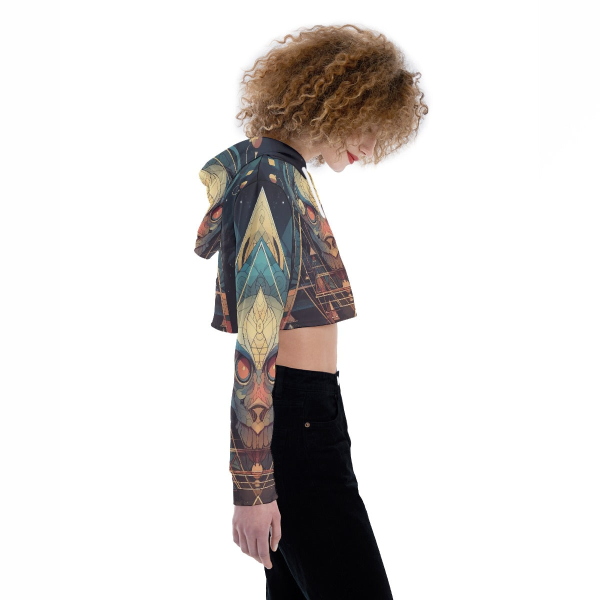 All-Over Print Women's Crop Top Hoodie