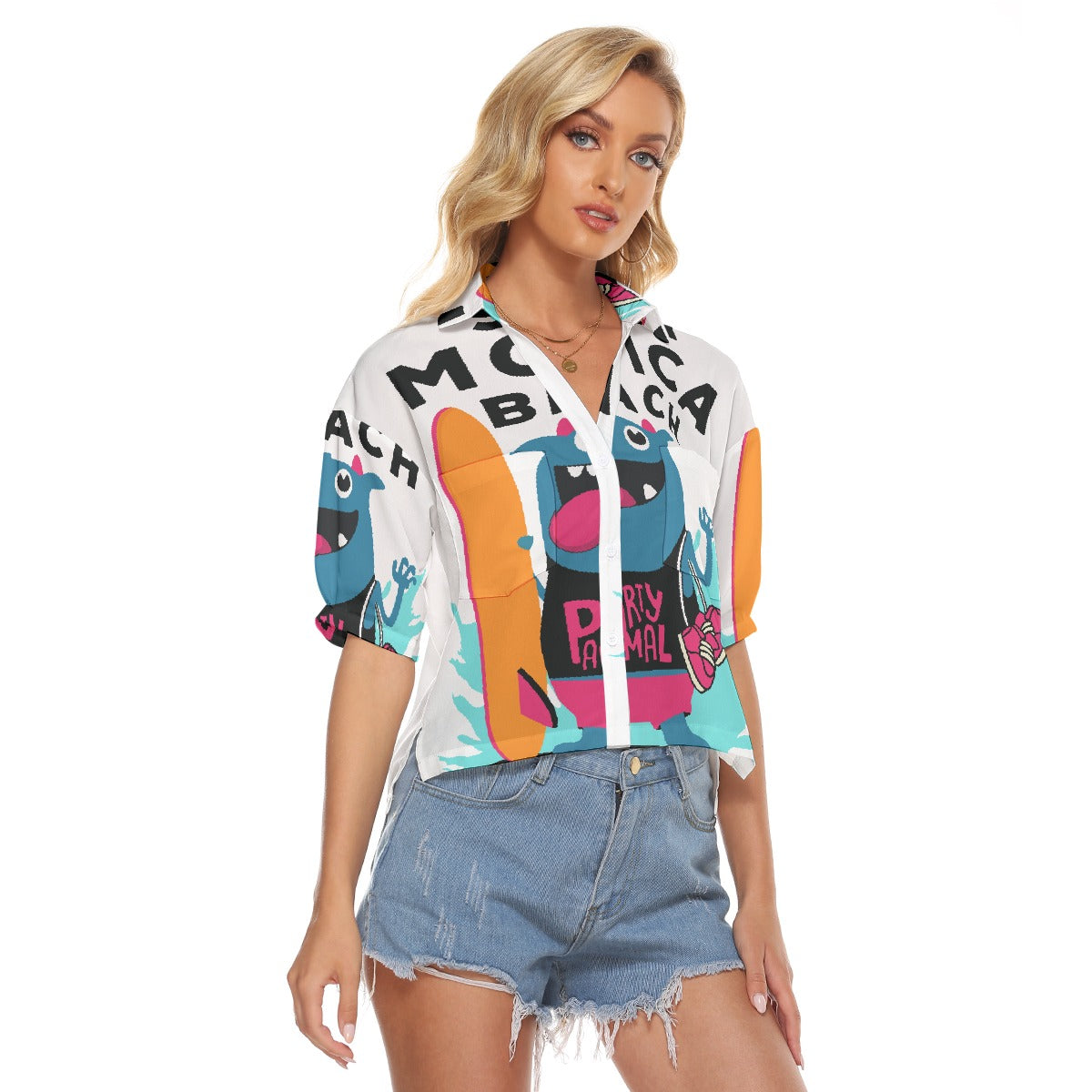 All-Over Print Women's V-neck Shirts