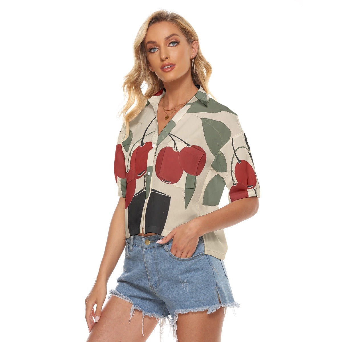 All-Over Print Women's V-neck Shirts