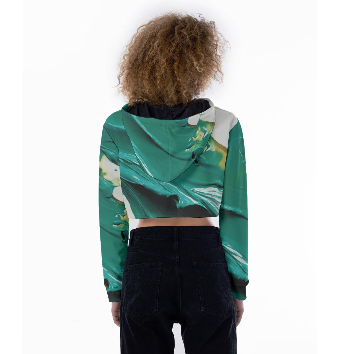 All-Over Print Women's Crop Top Hoodie