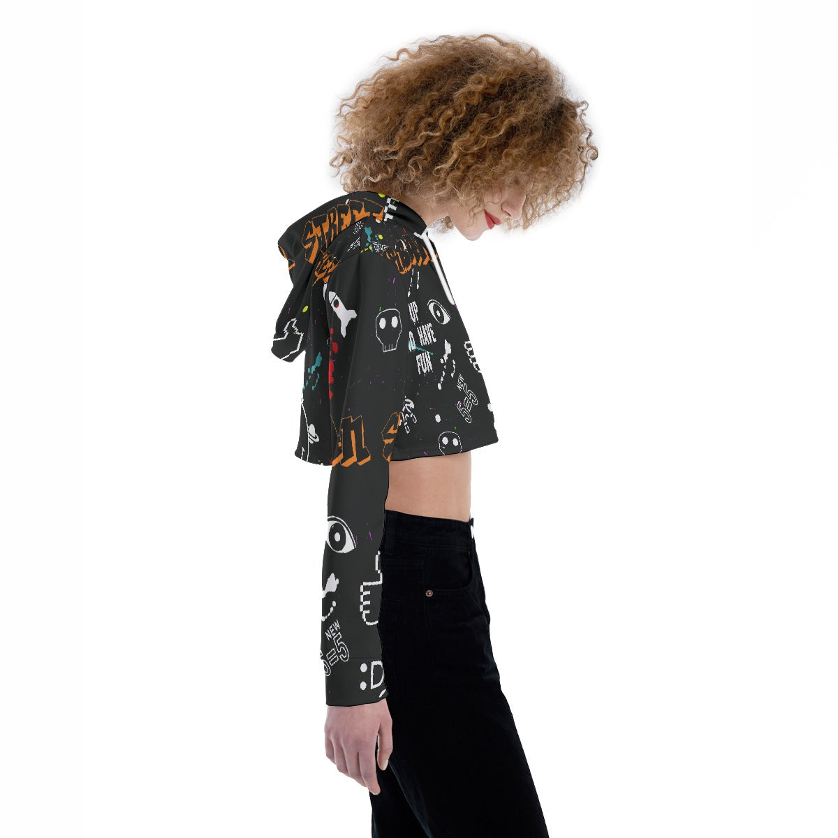 All-Over Print Women's Crop Top Hoodie