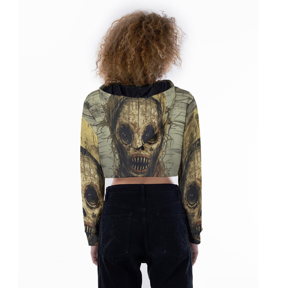 All-Over Print Women's Crop Top Hoodie