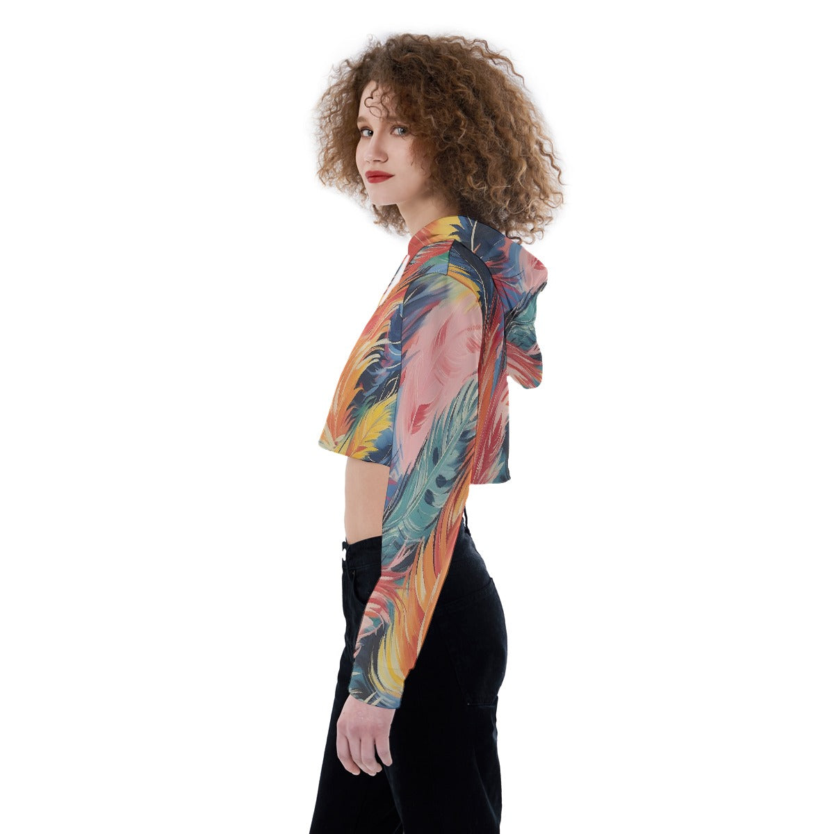 All-Over Print Women's Crop Top Hoodie