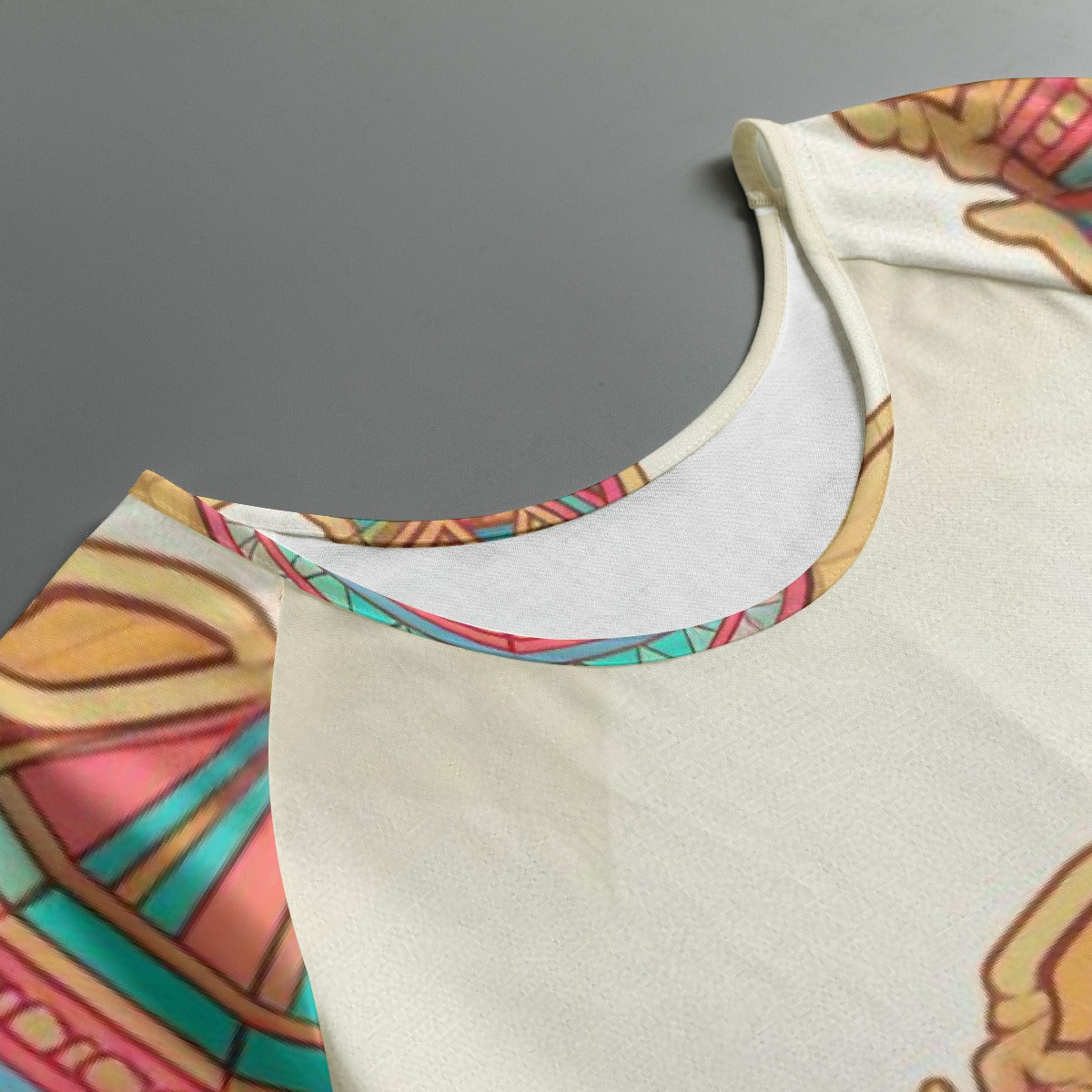 All-Over Print Women's Round Neck T-shirt With Raglan Sleeve
