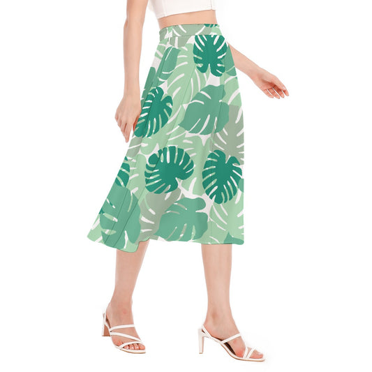 All-Over Print Women's Long Section Chiffon Skirt