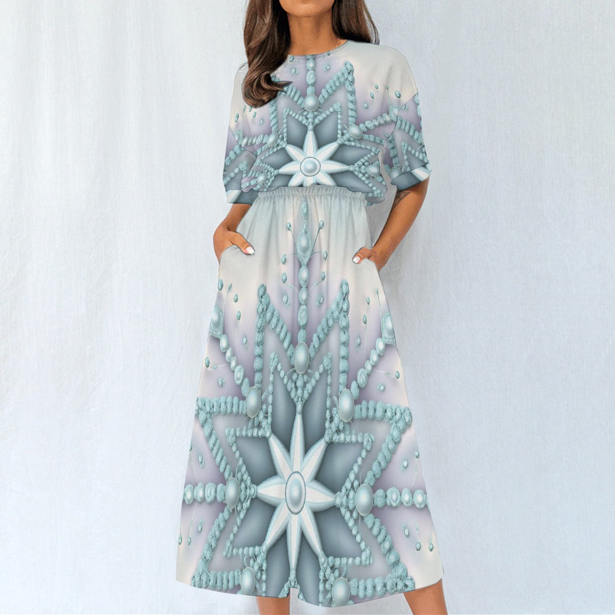 All-Over Print Women's Elastic Waist Dress