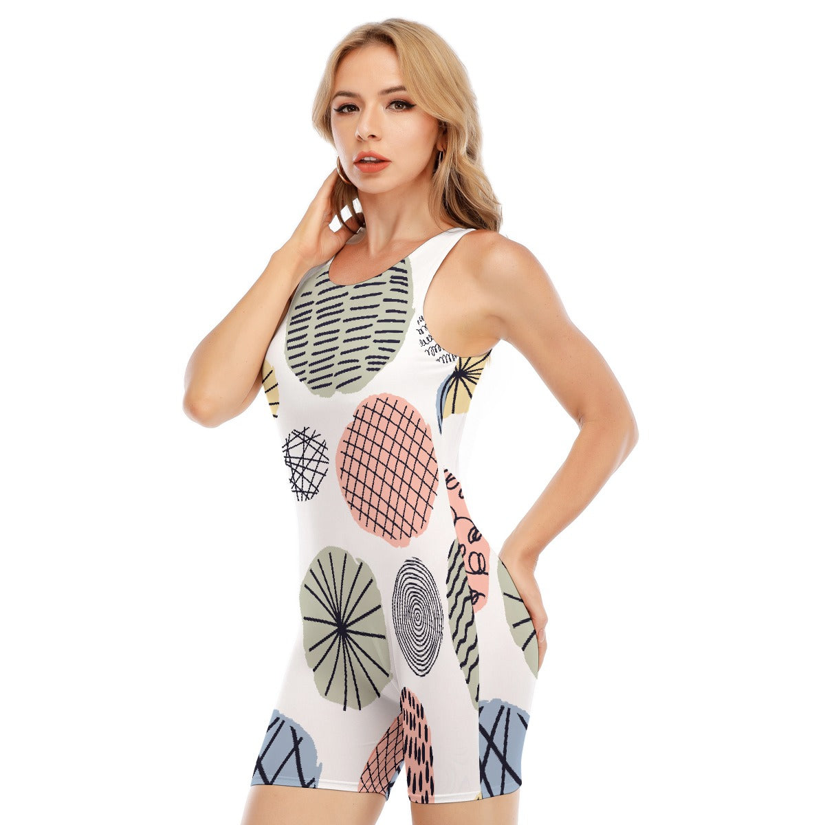 All-Over Print Women's Sleeveless One-piece Swimsuit