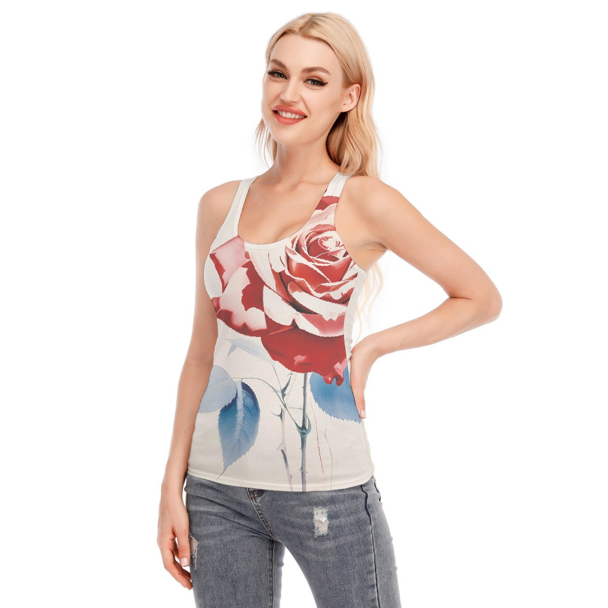 All-Over Print Women's Racer Vest | 190GSM Cotton
