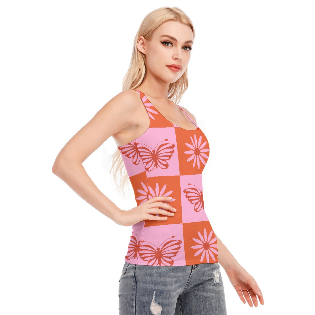 All-Over Print Women's Racer Vest | 190GSM Cotton