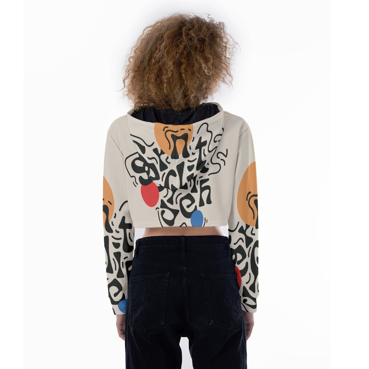 All-Over Print Women's Crop Top Hoodie
