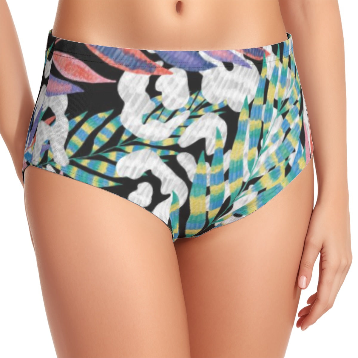 All-Over Print Women's Swimsuit Set With Halter