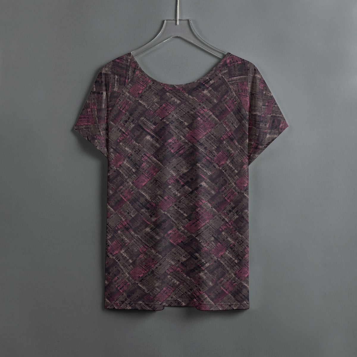 All-Over Print Women's Round Neck T-shirt With Raglan Sleeve
