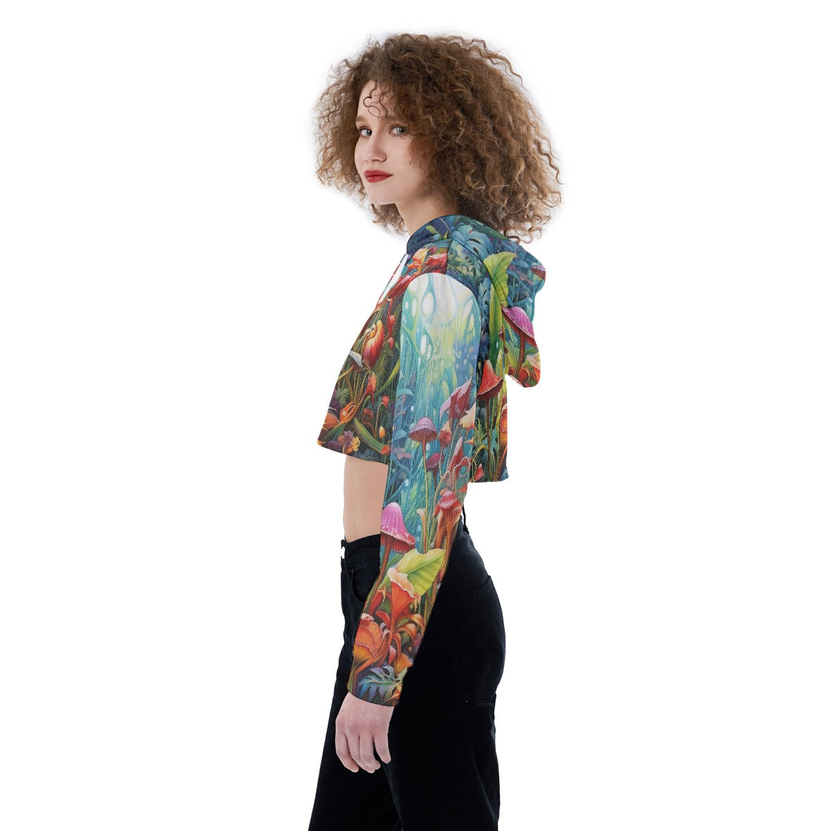 All-Over Print Women's Crop Top Hoodie