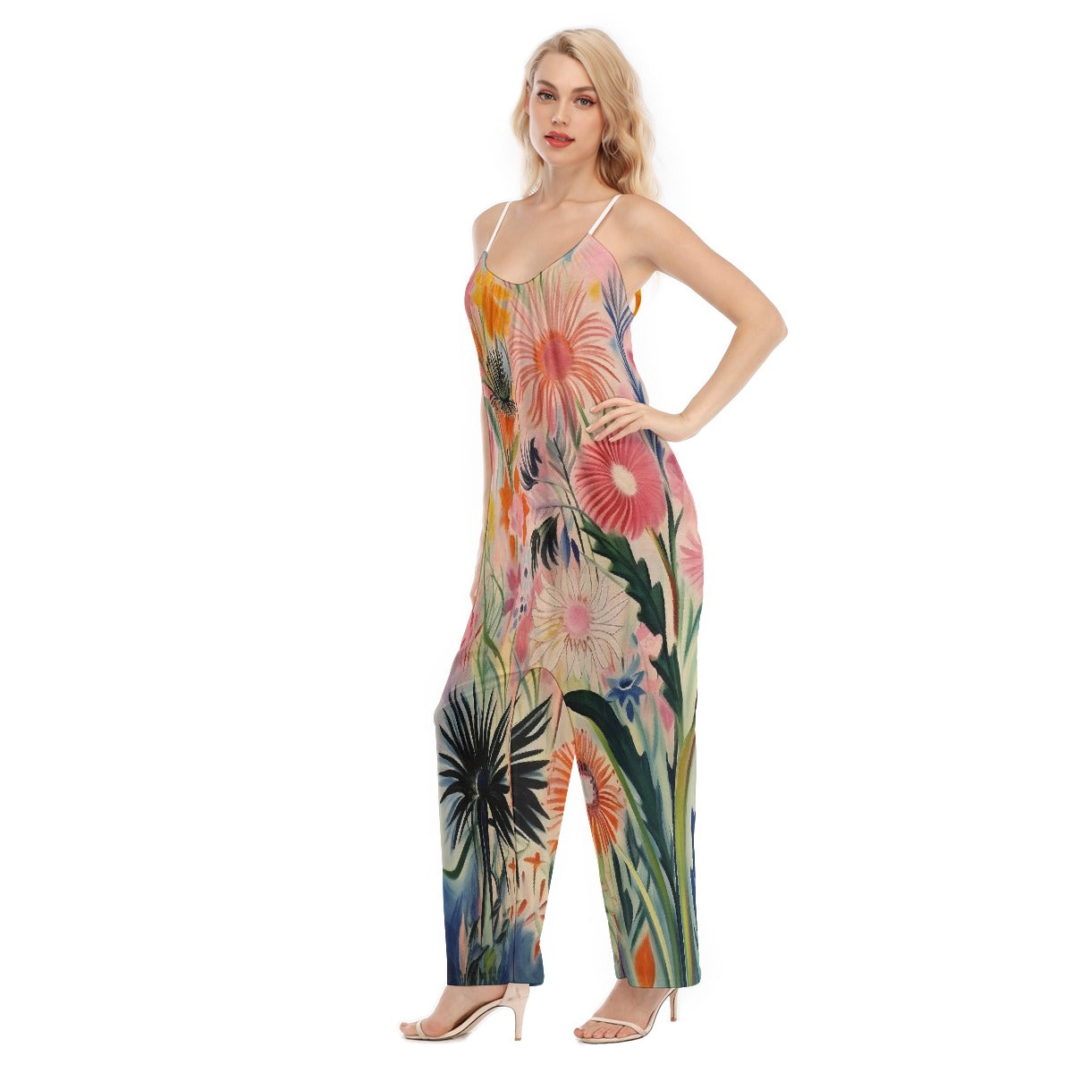 All-Over Print Women's Loose Cami Jumpsuit