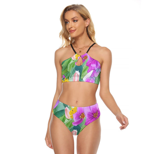 All-Over Print Women's Cami Keyhole One-piece Swimsuit
