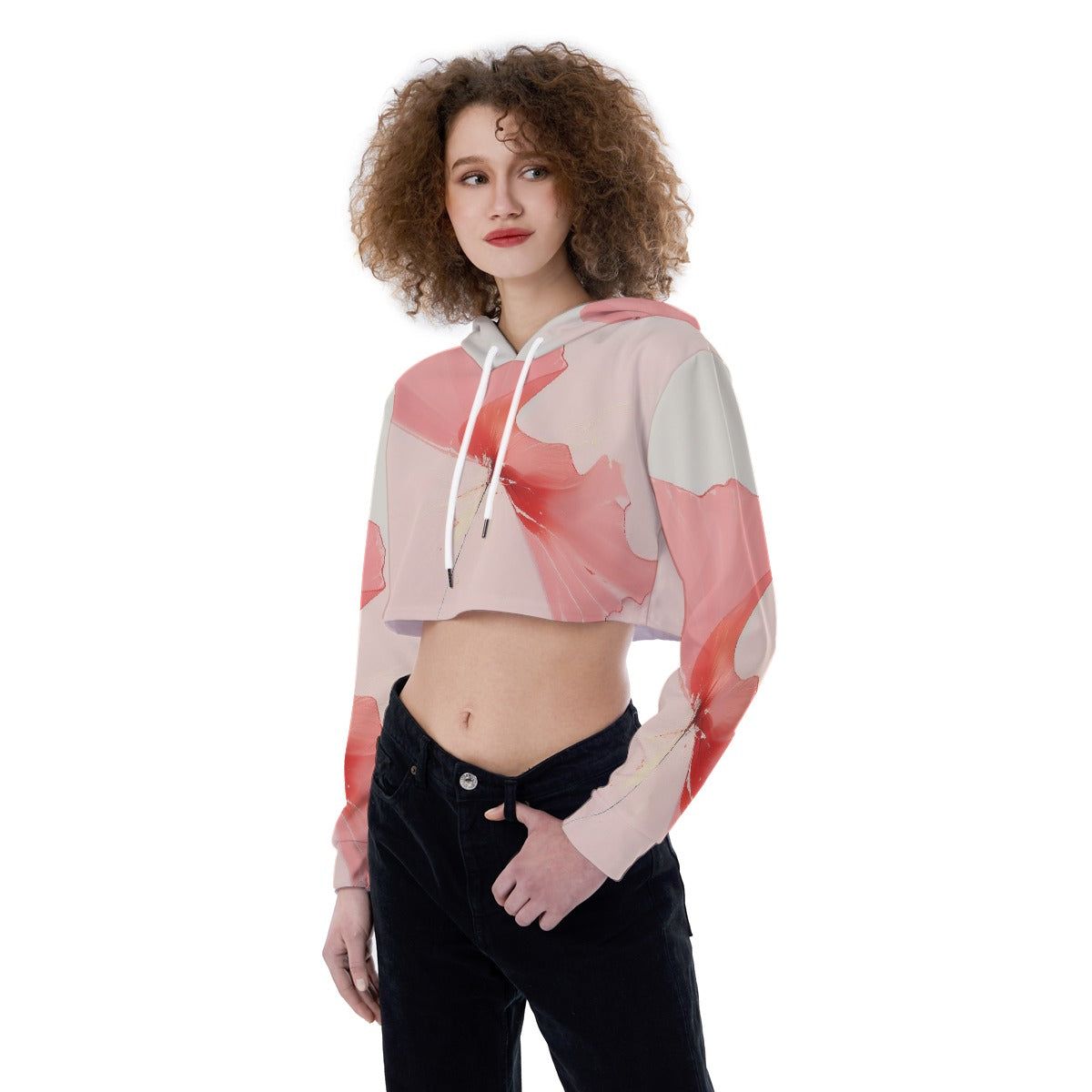All-Over Print Women's Crop Top Hoodie