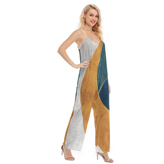 All-Over Print Women's Loose Cami Jumpsuit