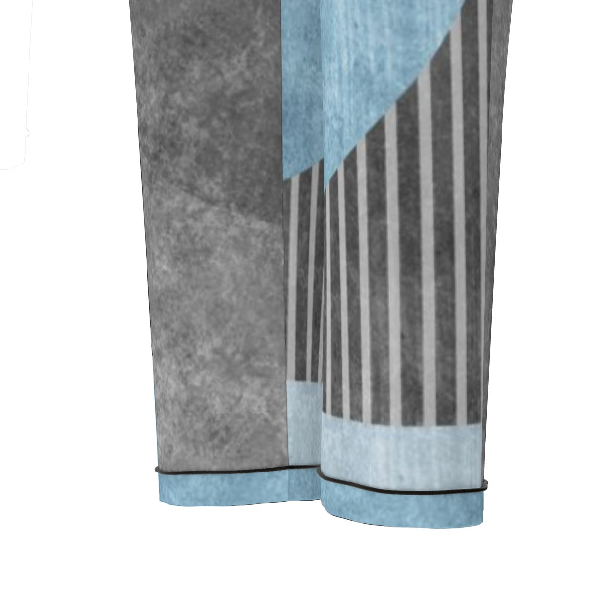 All-Over Print Women's Long Sleeve Pajama Set With Black Contrast Piping