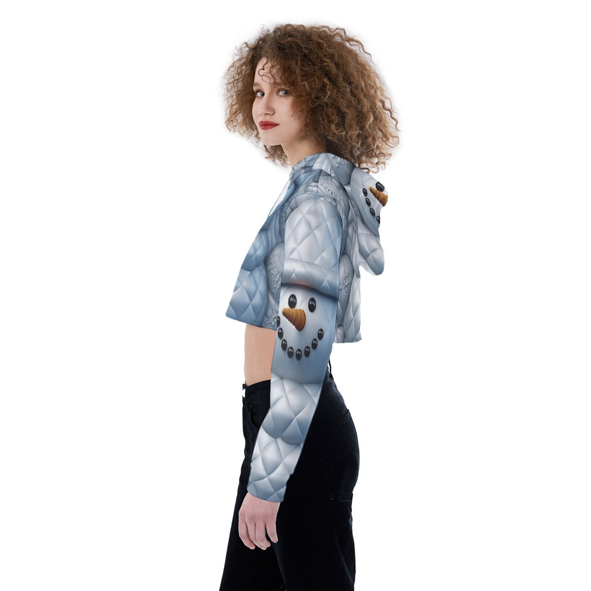 All-Over Print Women's Crop Top Hoodie