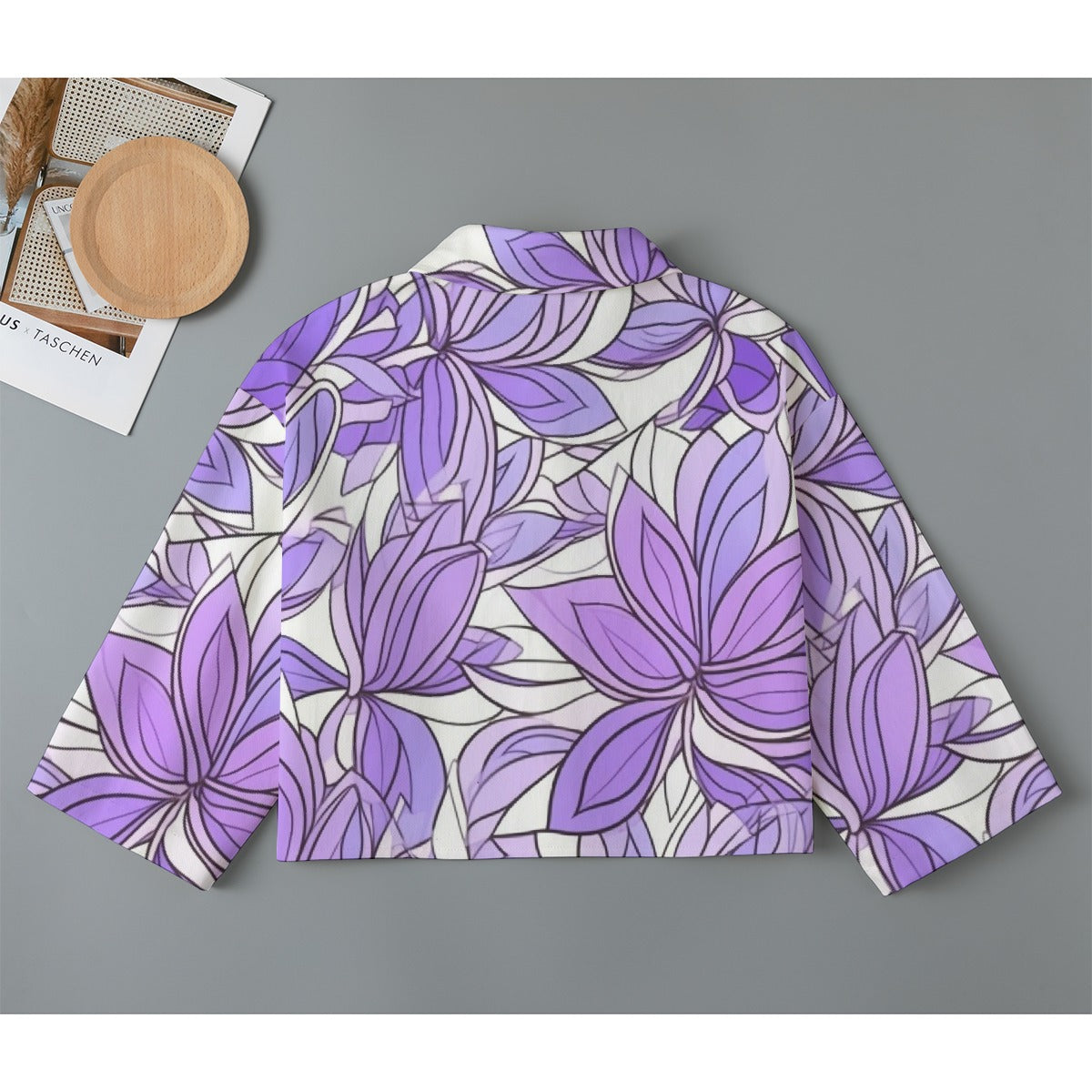All-Over Print Women's Cropped Jacket | 245GSM Cotton