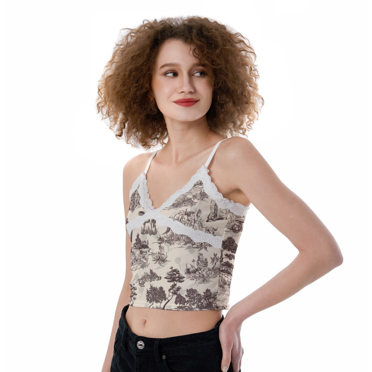 All-Over Print Women's Lace Camisole