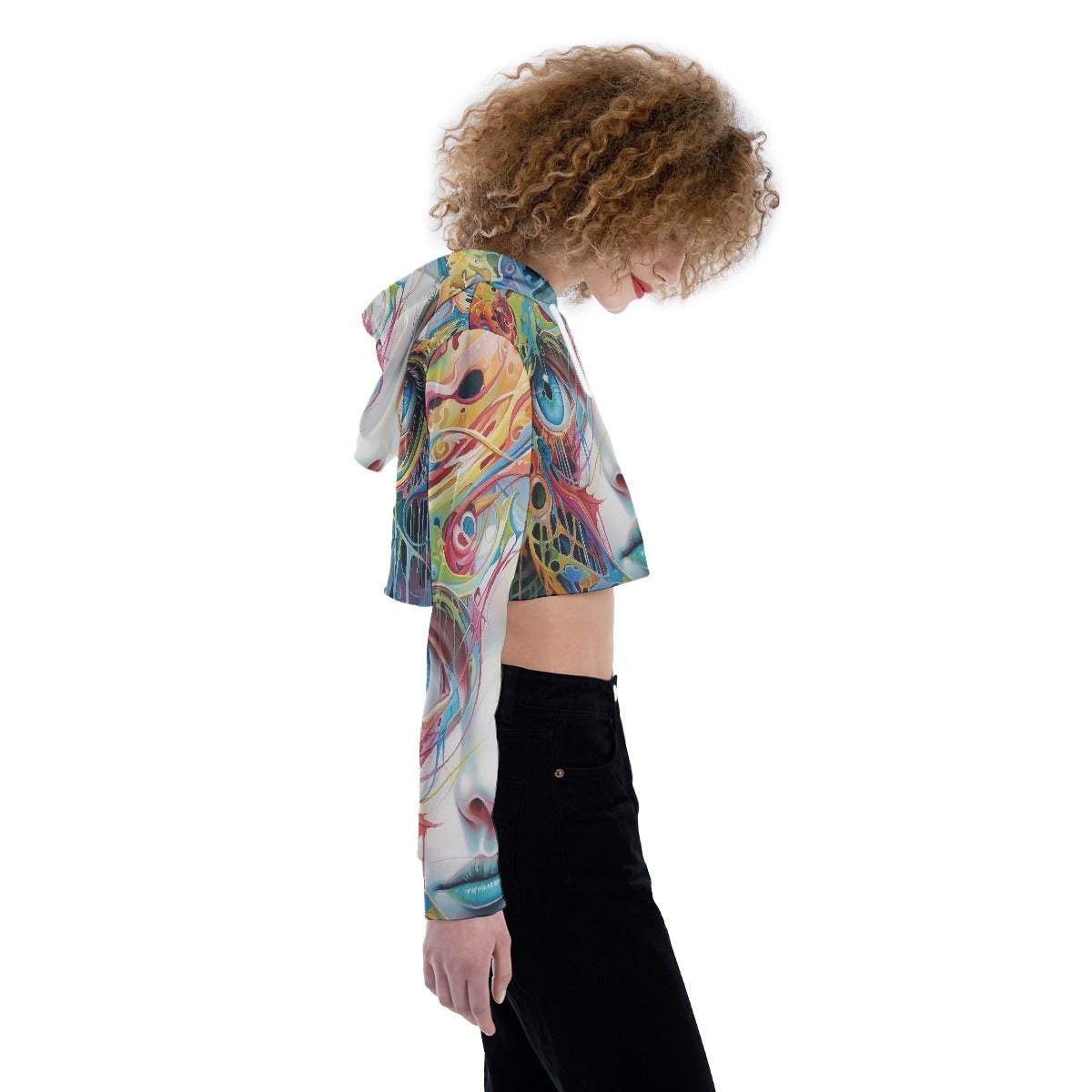 All-Over Print Women's Crop Top Hoodie