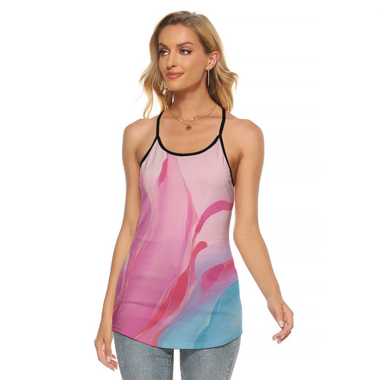 All-Over Print Women's Criss-Cross Open Back Tank Top