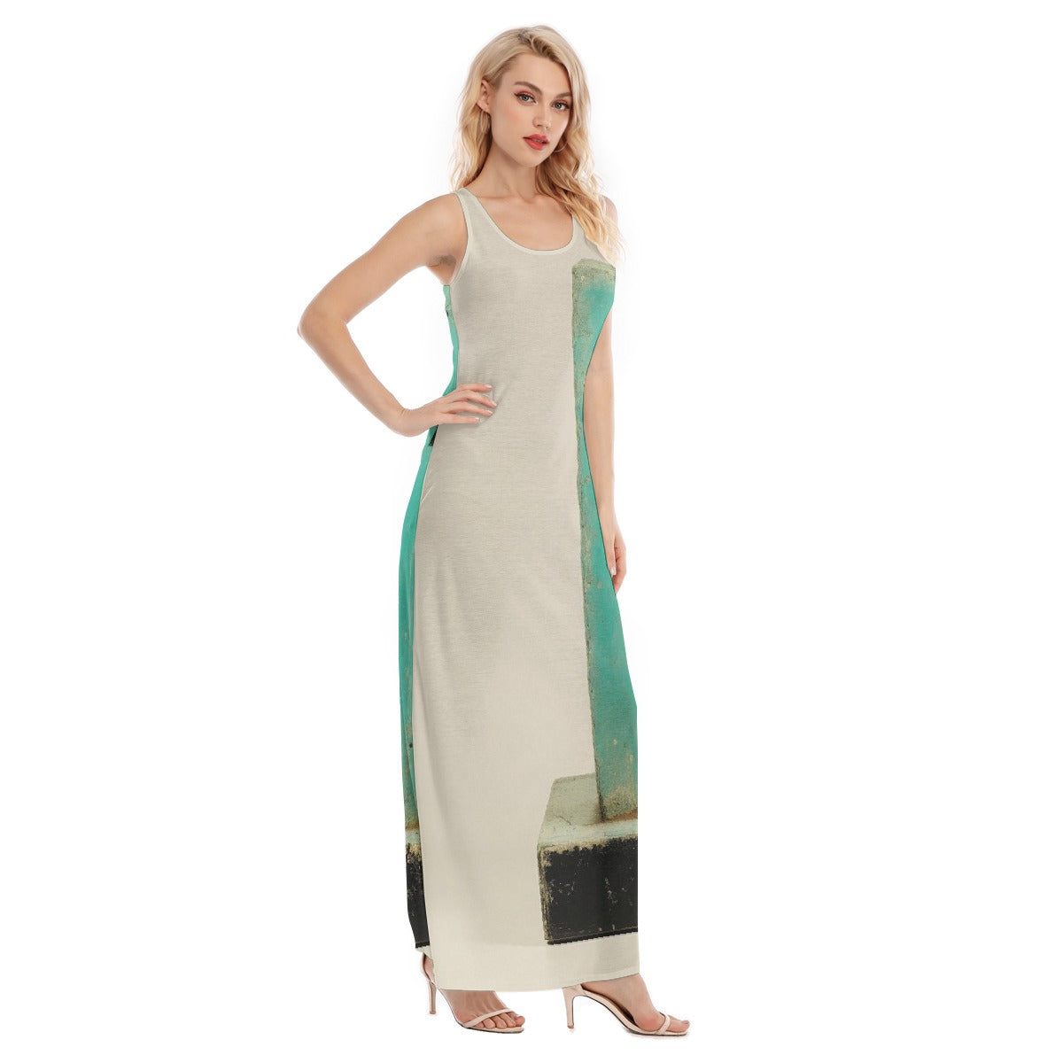 All-Over Print Women's Vest Dress | Length To Ankle