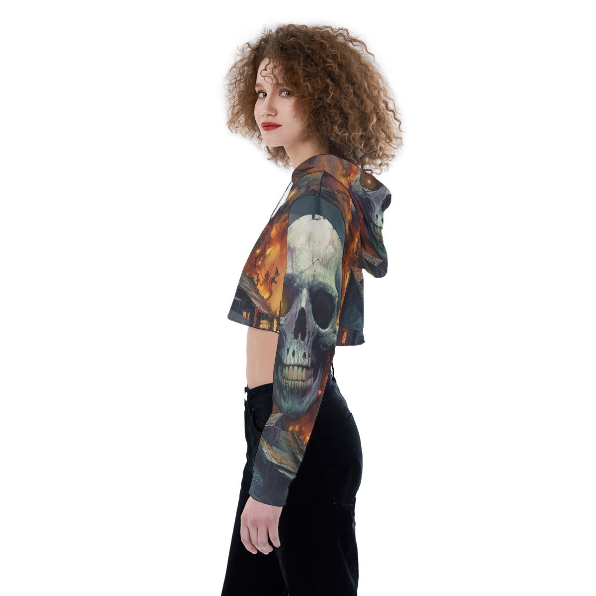 All-Over Print Women's Crop Top Hoodie